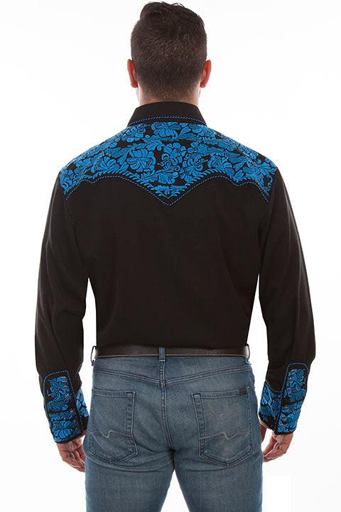 Scully ROYAL FLORAL TOOLED EMBROIDERY SHIRT - Flyclothing LLC