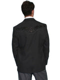 Scully BLACK FLORAL TONAL EMB. BLAZER - Scully Leather