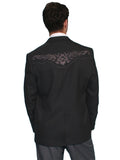 Scully CHARCOAL FLORAL TONAL EMB. BLAZER - Scully Leather
