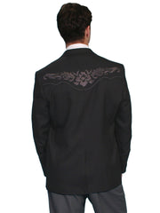 Scully CHARCOAL FLORAL TONAL EMB. BLAZER - Flyclothing LLC