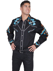 Scully BLACK PHOENIX EMBROIDERY SHIRT - Flyclothing LLC