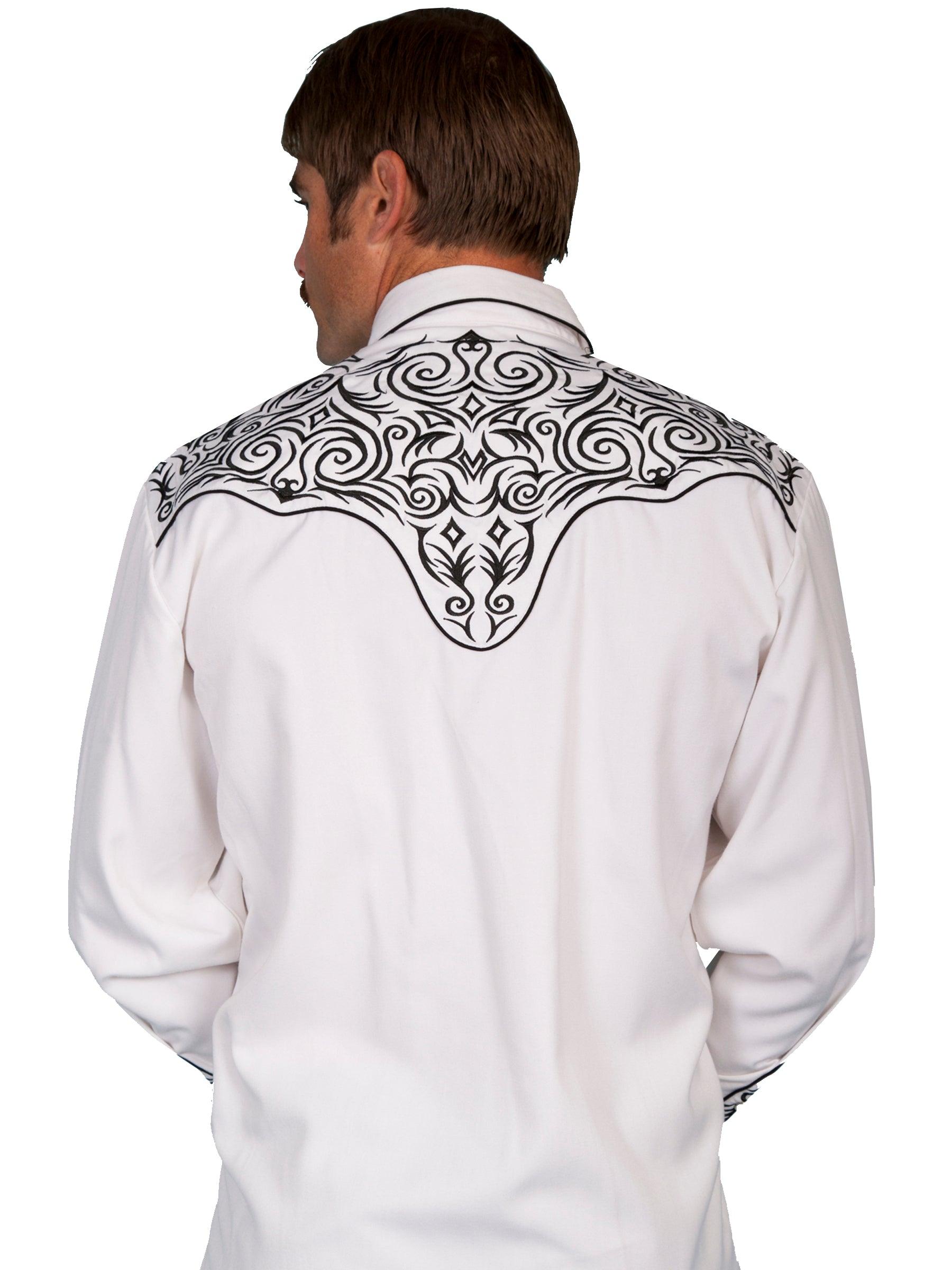 Scully WHITE EMBROIDERED SCROLL - Flyclothing LLC