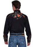 Scully BLACK BOOTS HATS GUITARS EMBROIDERED SHIRT - Scully Leather