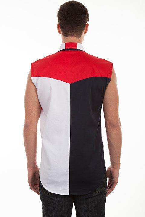 Scully RED FLAG SHIRT CUTOFF SLVS - Scully Leather - Flyclothing LLC
