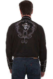 Scully BLACK SKULLS GUNS N CARDS Shirt - Scully Leather - Flyclothing LLC