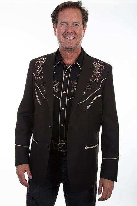 Scully BLACK EMBROIDERED BLAZER - Scully Leather - Flyclothing LLC