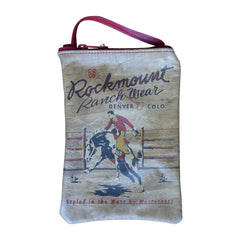Rockmount Bronc Leather Western Purse with Red Strap - Rockmount Clothing