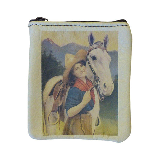 Cowgirl Best Friends Leather Western Coin Purse - Rockmount Clothing - Flyclothing LLC
