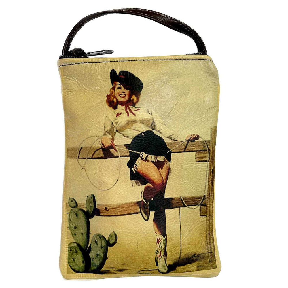 Rockmount Clothing Pin-Up Cowgirl in Boots Leather Western Purse - Rockmount Clothing - Flyclothing LLC
