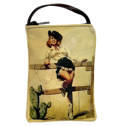 Rockmount Clothing Pin-Up Cowgirl in Boots Leather Western Purse - Rockmount Clothing - Flyclothing LLC