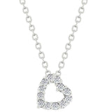 Cubic Zirconia Heart Silhouette Pendant - JGI