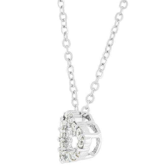 Cubic Zirconia Heart Silhouette Pendant - JGI - Flyclothing LLC
