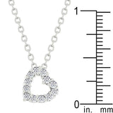 Cubic Zirconia Heart Silhouette Pendant - JGI