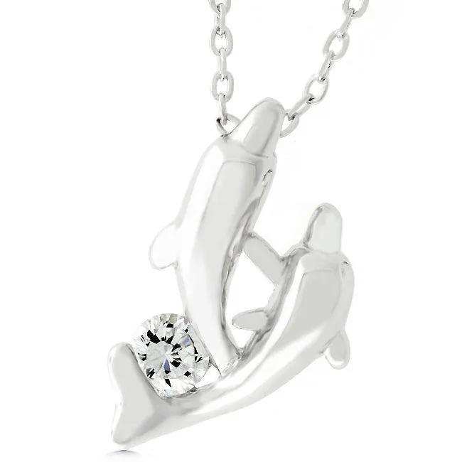 Dual Dolphin Pendant - JGI - Flyclothing LLC
