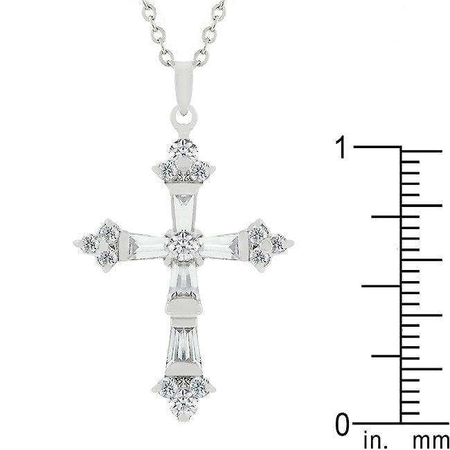 Brilliant Cubic Zirconia Cross Pendant - JGI - Flyclothing LLC