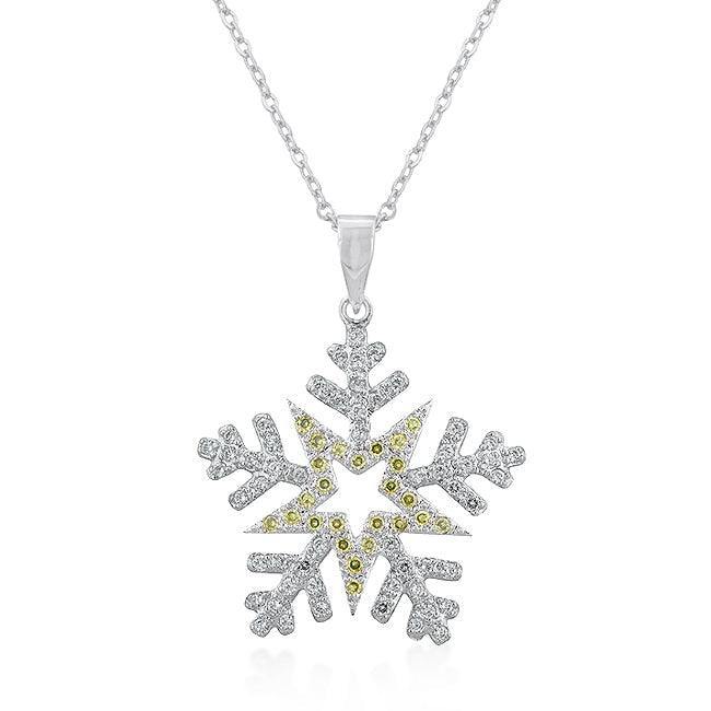 Pave Snowflake Pendant - Flyclothing LLC