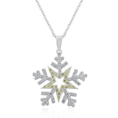 Pave Snowflake Pendant - Flyclothing LLC