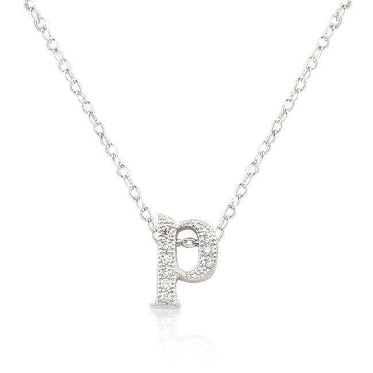 Micro-Pave Initial P Pendant - JGI - Flyclothing LLC