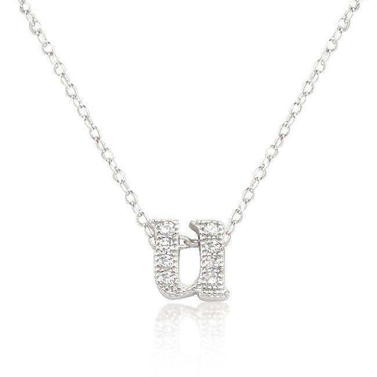 Micro-Pave Initial U Pendant - JGI - Flyclothing LLC