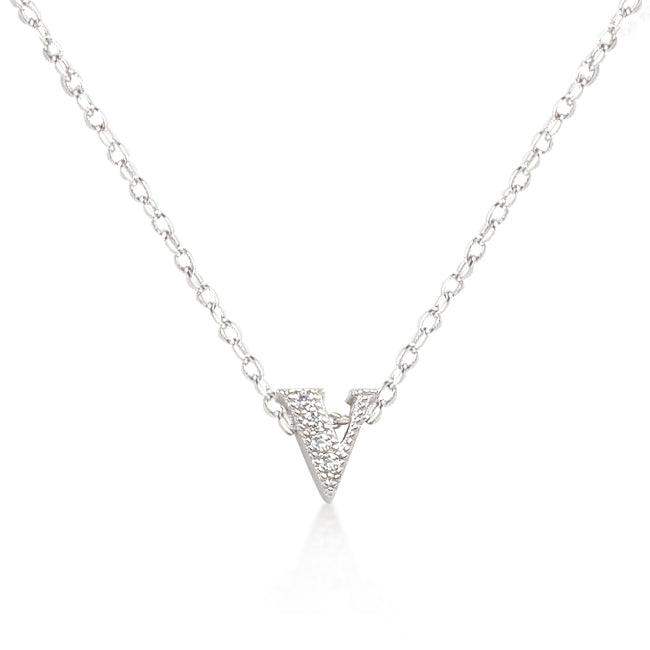Micro-Pave Initial V Pendant - JGI - Flyclothing LLC