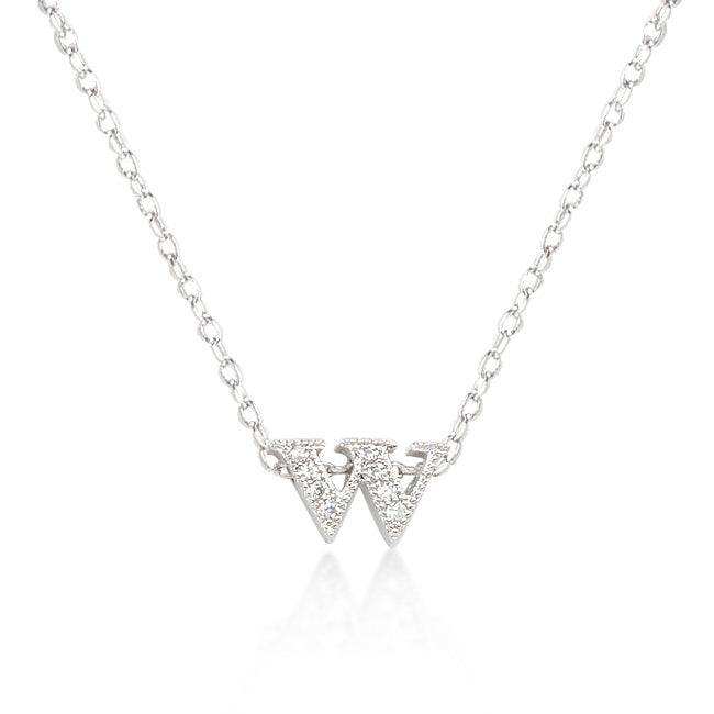 Micro-Pave Initial W Pendant - JGI - Flyclothing LLC