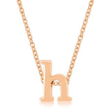 Rose Gold Finish Initial H Pendant - JGI - Flyclothing LLC