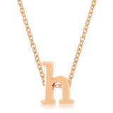 Rose Gold Finish Initial H Pendant - JGI - Flyclothing LLC