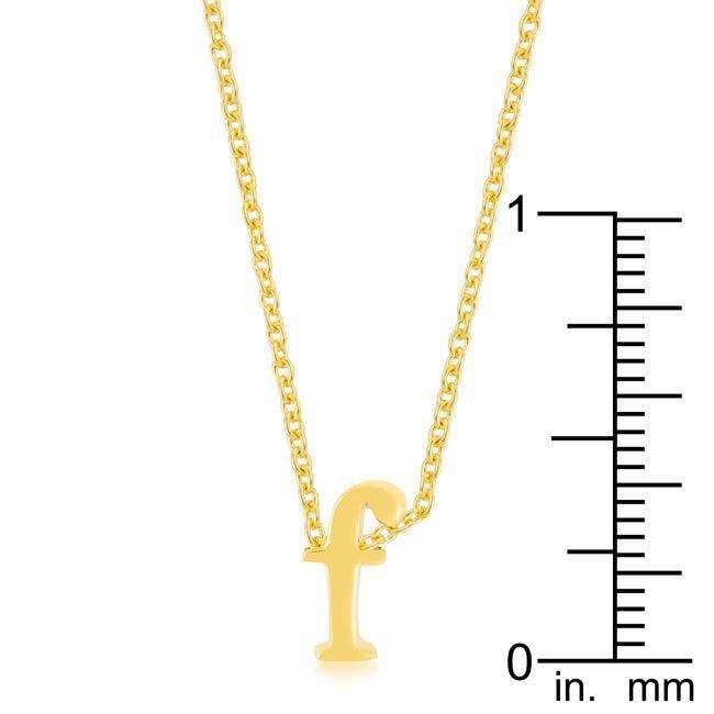 Golden Initial F Pendant - JGI - Flyclothing LLC