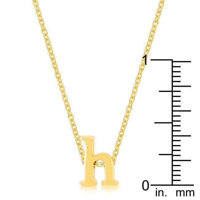 Golden Initial H Pendant - JGI - Flyclothing LLC