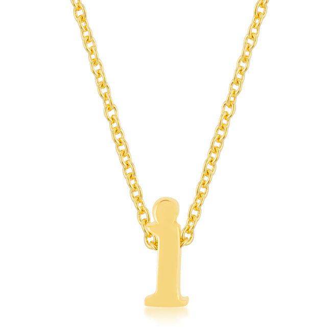 Golden Initial I Pendant - JGI - Flyclothing LLC