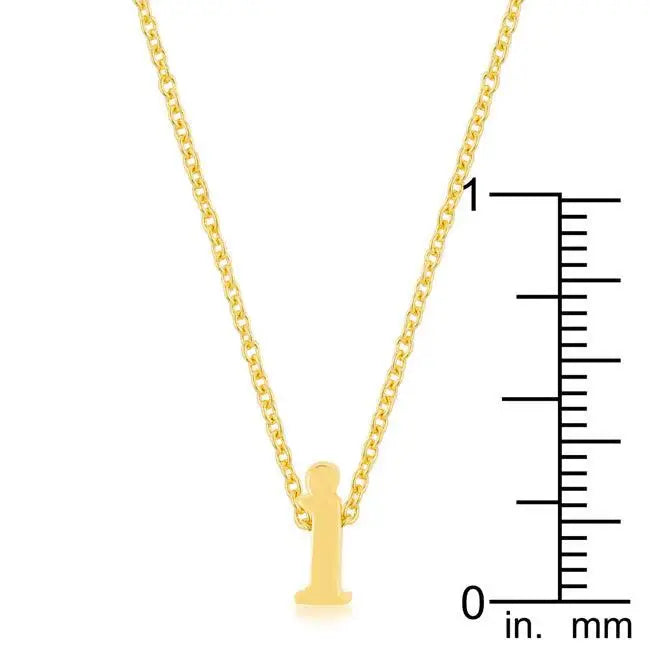 Golden Initial I Pendant - JGI - Flyclothing LLC