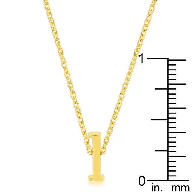 Golden Initial L Pendant - JGI - Flyclothing LLC