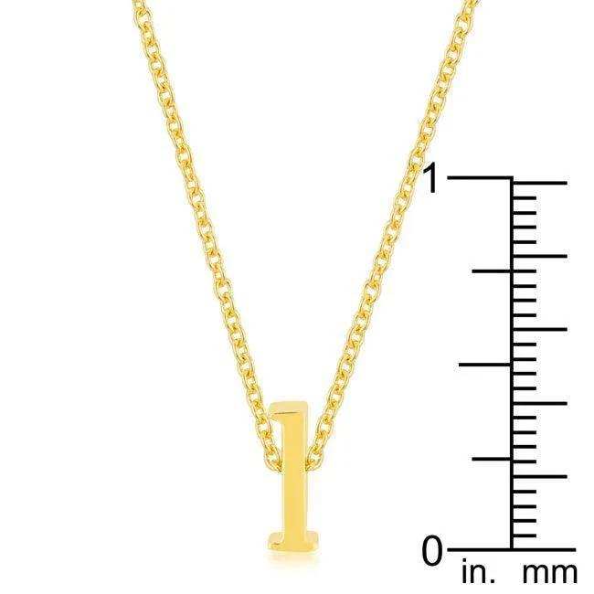 Golden Initial L Pendant - JGI - Flyclothing LLC