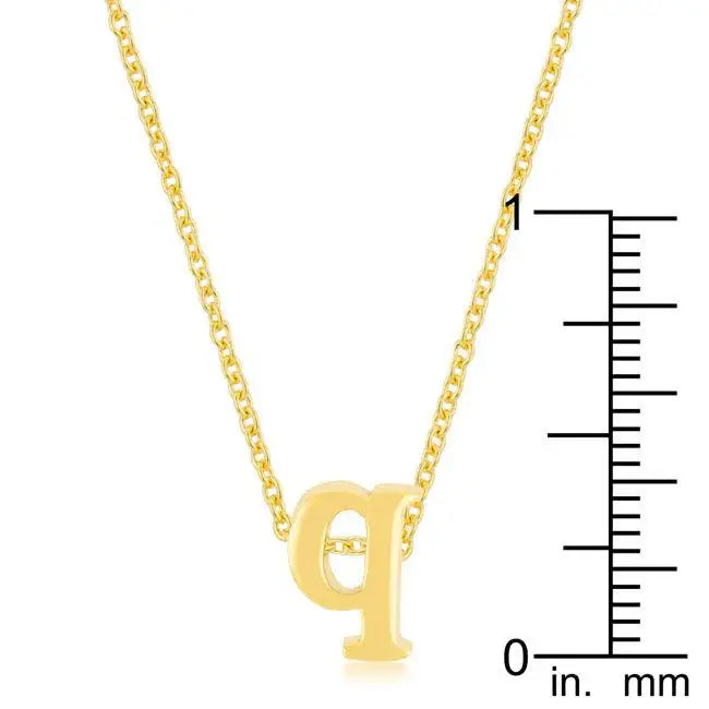 Golden Initial Q Pendant - JGI - Flyclothing LLC