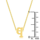 Golden Initial Q Pendant - JGI - Flyclothing LLC