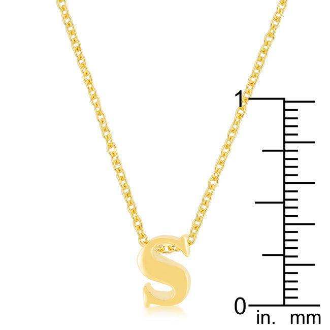 Golden Initial S Pendant - JGI - Flyclothing LLC