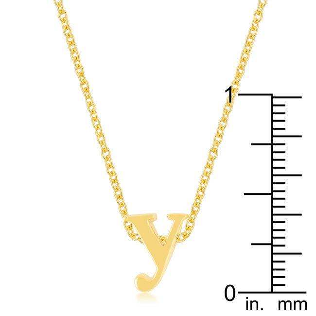 Golden Initial Y Pendant - JGI - Flyclothing LLC