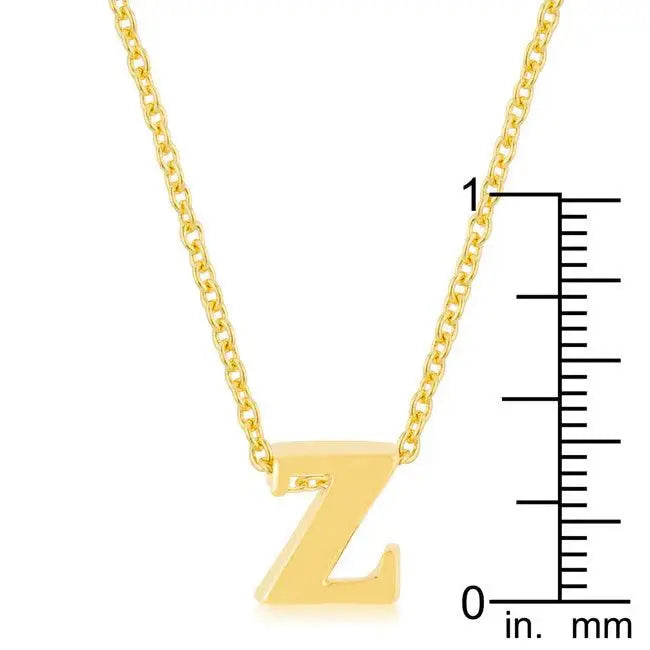 Golden Initial Z Pendant - JGI - Flyclothing LLC