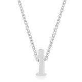 Rhodium Plated Finish Initial I Pendant - JGI - Flyclothing LLC