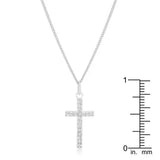 Simple Rhodium Plated Cross Pendant - JGI - Flyclothing LLC