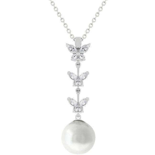 Butterfly Pearl Pendant - JGI - Flyclothing LLC