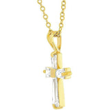 Goldtone Finish Baguette Cross - JGI - Flyclothing LLC