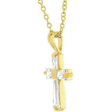 Goldtone Finish Baguette Cross - JGI - Flyclothing LLC