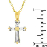 Goldtone Finish Baguette Cross - JGI - Flyclothing LLC
