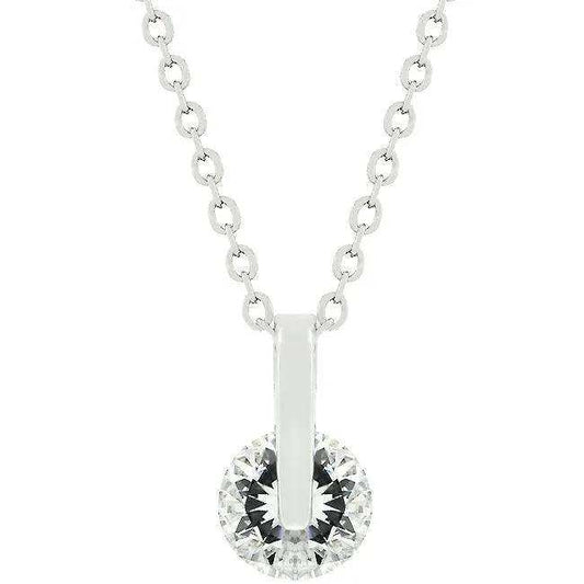 Classic Solitaire Cubic Zirconia Pendant - JGI - Flyclothing LLC