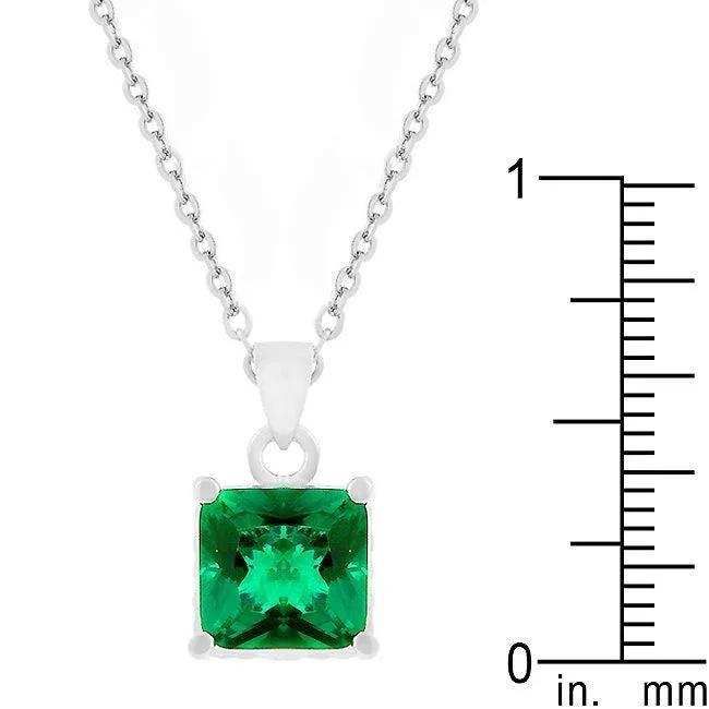 Dual Cubic Zirconia Square Pendant - JGI - Flyclothing LLC