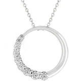 Graduated Cubic Zirconia Circle Pendant - JGI - Flyclothing LLC