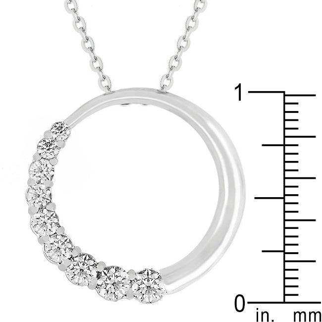 Graduated Cubic Zirconia Circle Pendant - JGI - Flyclothing LLC