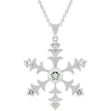 Rhodium Plated Snowflake Pendant - JGI - Flyclothing LLC