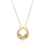 Holiday Wreath Champagne Crystal Pendant - JGI - Flyclothing LLC